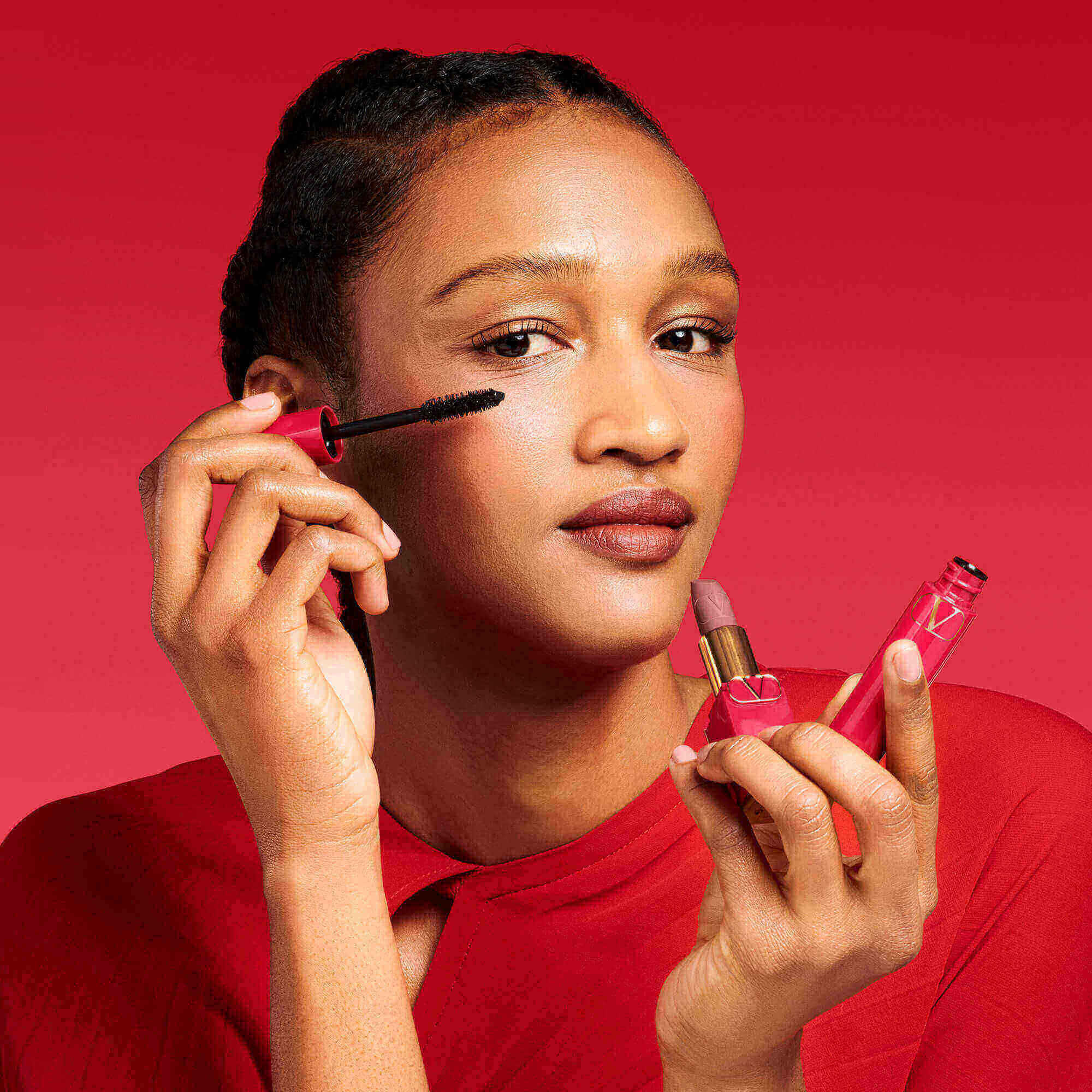 Red mascara on sale